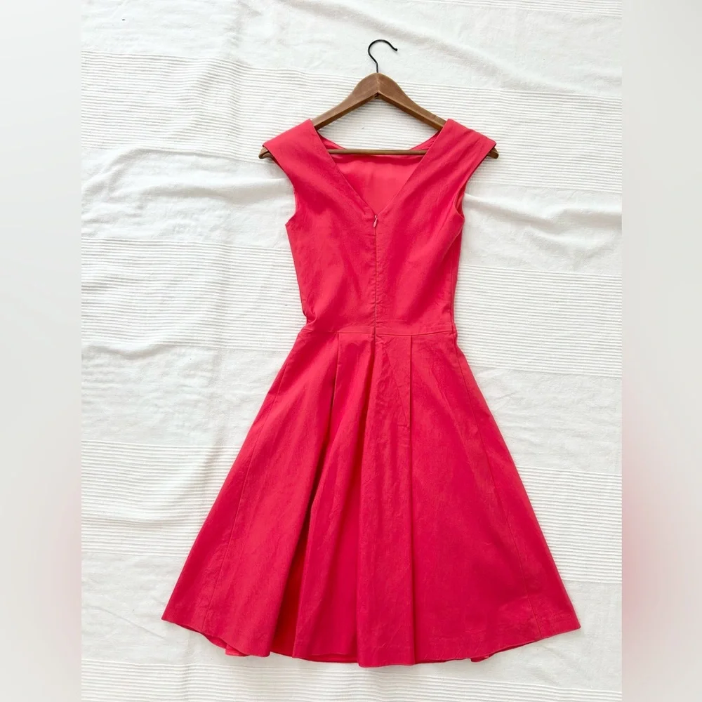 Le Chateau Pink Fit and Flare Sleeveless Dress - Picture 11 of 12